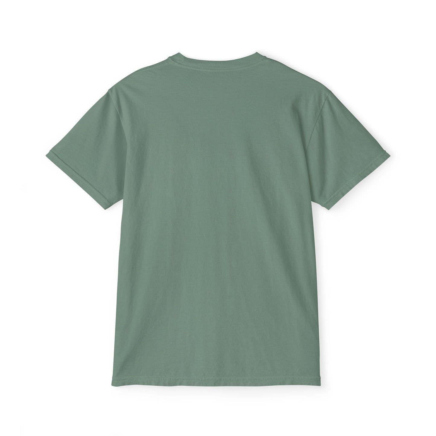 Simple Laser Logo Garment-Dyed Pocket T-Shirt