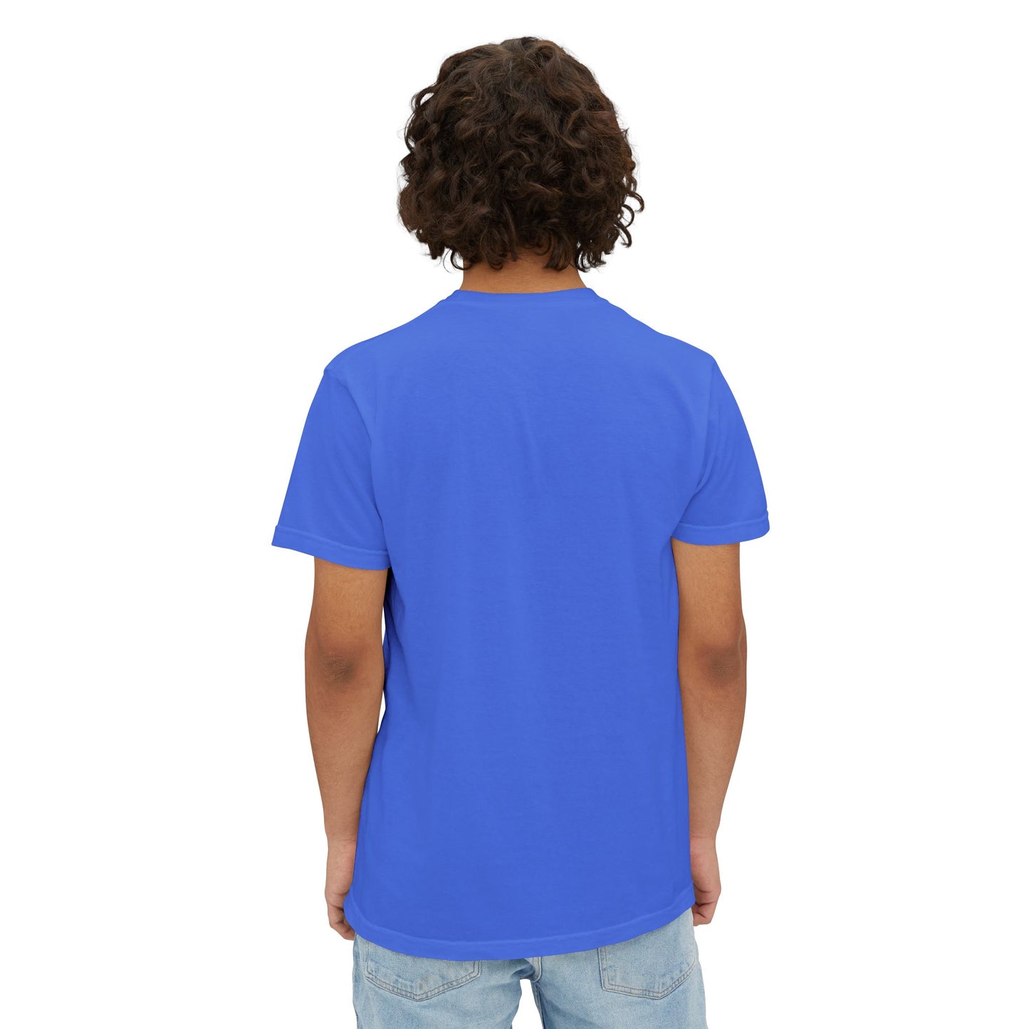 Simple Laser Logo Garment-Dyed Pocket T-Shirt